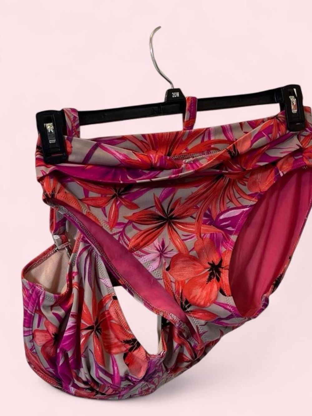 Floral D+ underwire curve holding orange and pink bikini set Meduim 2pc vactaion - Picture 9 of 9